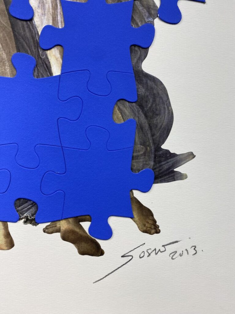 Sacha SOSNO (1937-2013) - Les trois grâces façon puzzle - Lithographie - Signée…