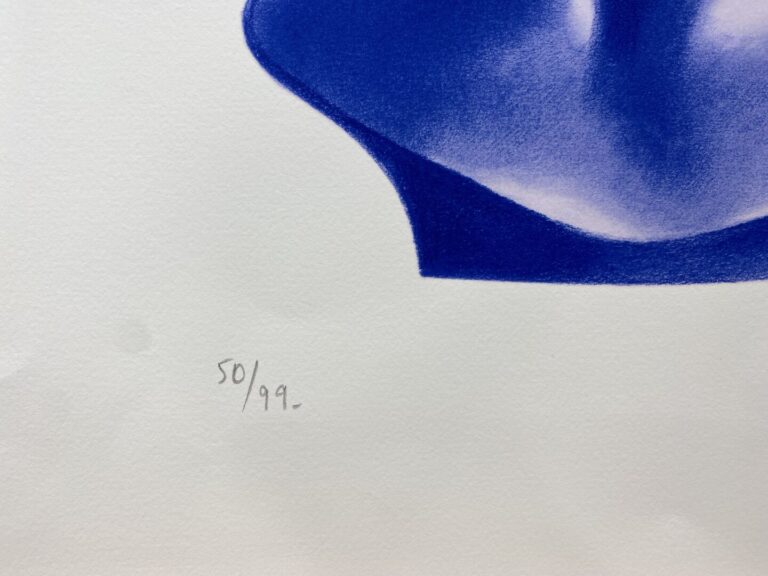 Sacha SOSNO (1937-2013) - Tête carrée bleue - Lithographie - Signée et datée (2…