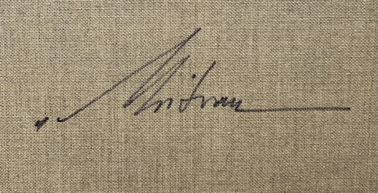 Serge MITRAN (1966) - Hommage à Lucian Freud - Huile sur toile - Signée au dos…