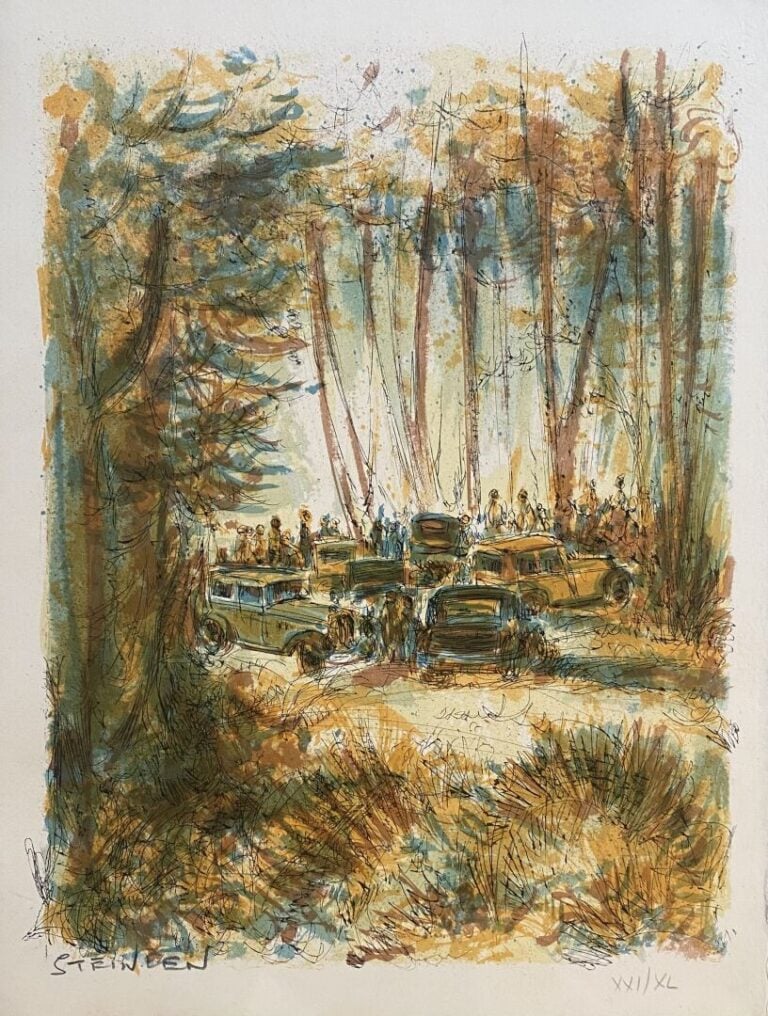 STEINLEN - Ensemble d'environ 15 lithographies comprenant : L'arbre citoyen, Fu…