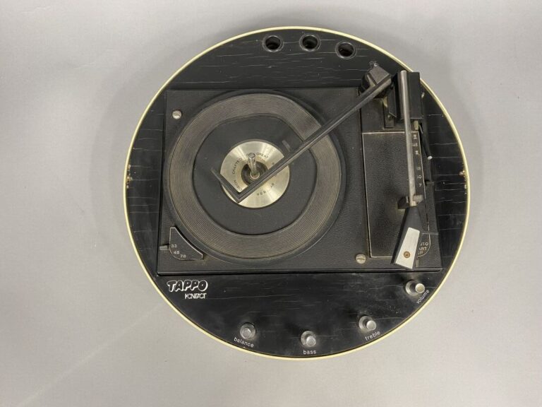 TAPPO Kontact - Tourne-disque en plastique blanc de forme ronde - Diam : 38 cm…