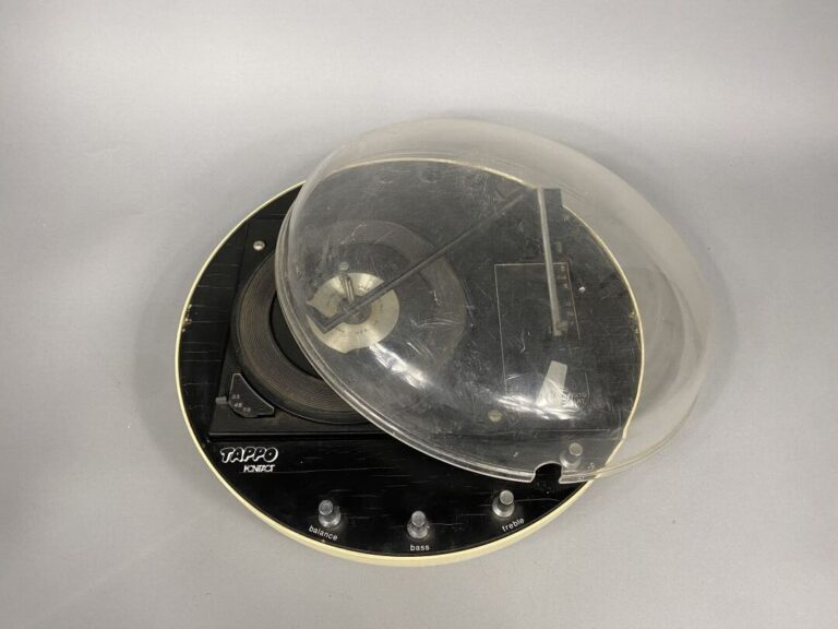 TAPPO Kontact - Tourne-disque en plastique blanc de forme ronde - Diam : 38 cm…