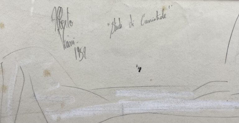 Alberto VIANI (1906-1989) - Studi di Cariatide - Crayon et rehauts de blanc - S…