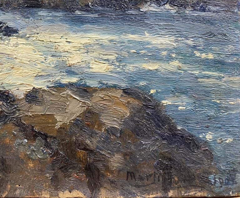 Charles MARTIN-SAUVAIGO (1881-1970) - Bord de mer à Soller (Majorque) - Huile s…