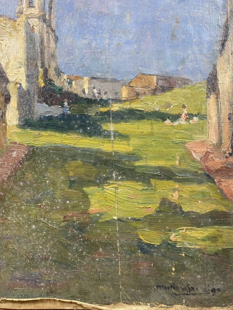 Charles MARTIN-SAUVAIGO (1881-1970) - Vue d'Olinda (Brésil) - Huile sur toile m…