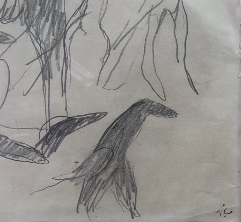 Ecole du XXe siècle - Animaux fantastiques - Crayon sur papier - Porte le monog…