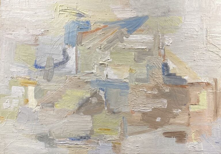Ecole du XXe siècle - Composition - Huile sur toile - 50 x 71 cm - (peinture cr…