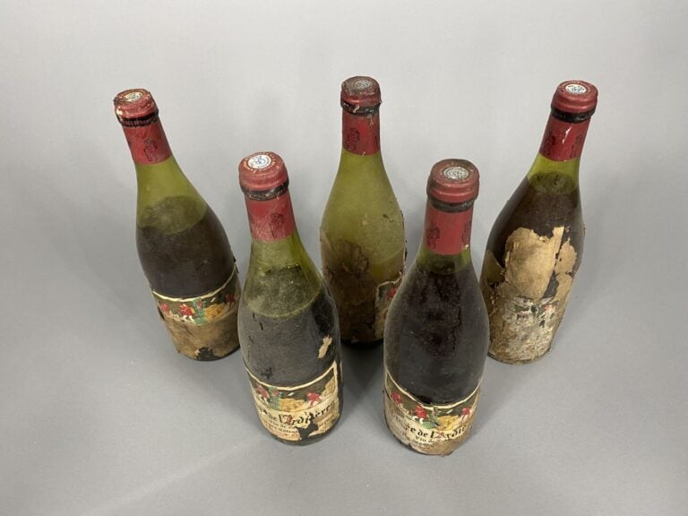 Ensemble de 5 bouteilles, cuvée de l'Arières - (capsules et étiquettes très abi…