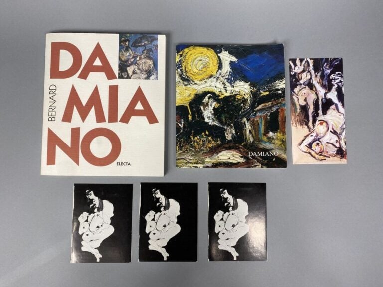 Ensemble de deux livres d'art dédicacés sur Bernard Damiano - On joint trois ca…