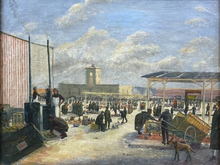 François ORSET (1878-?) - La brocante - Huile sur toile - Signée en bas à gauch…