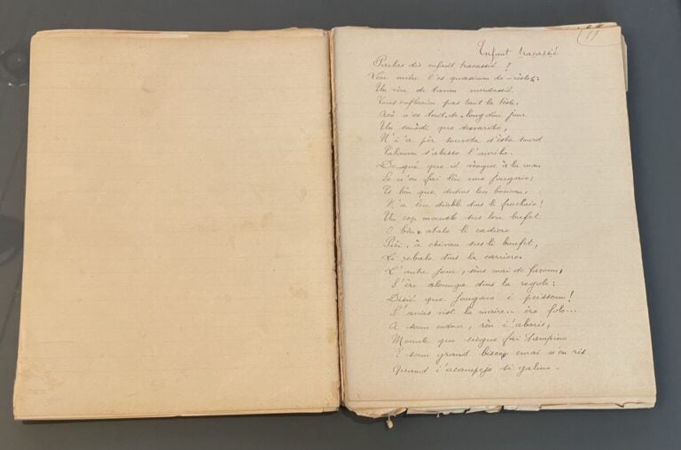 Gaubi d'enfant - Grâce d'enfant - Manuscrit autographe du recueil de poèmes du…