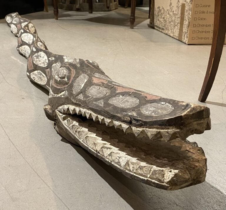 Grand masque serpent, Mossi, Burkina Faso - H : 180 cm - (reste de polychromie,…