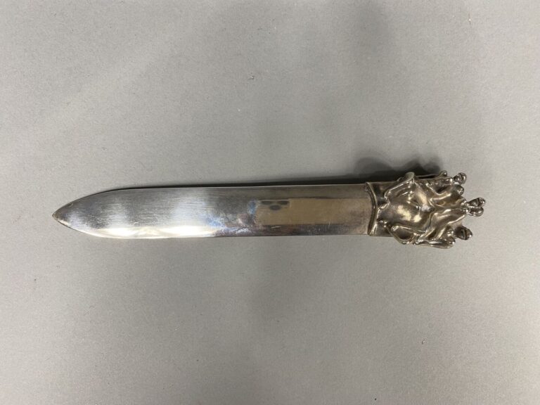Jean FILHOS pour CHRISTOFLE - Coupe-papier en métal argenté - Long : 20 cm - (d…