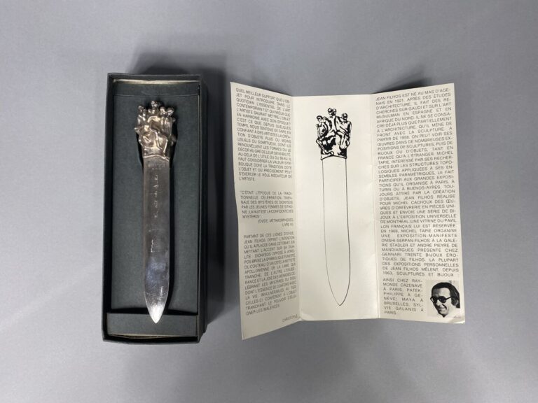 Jean FILHOS pour CHRISTOFLE - Coupe-papier en métal argenté - Long : 20 cm - (d…