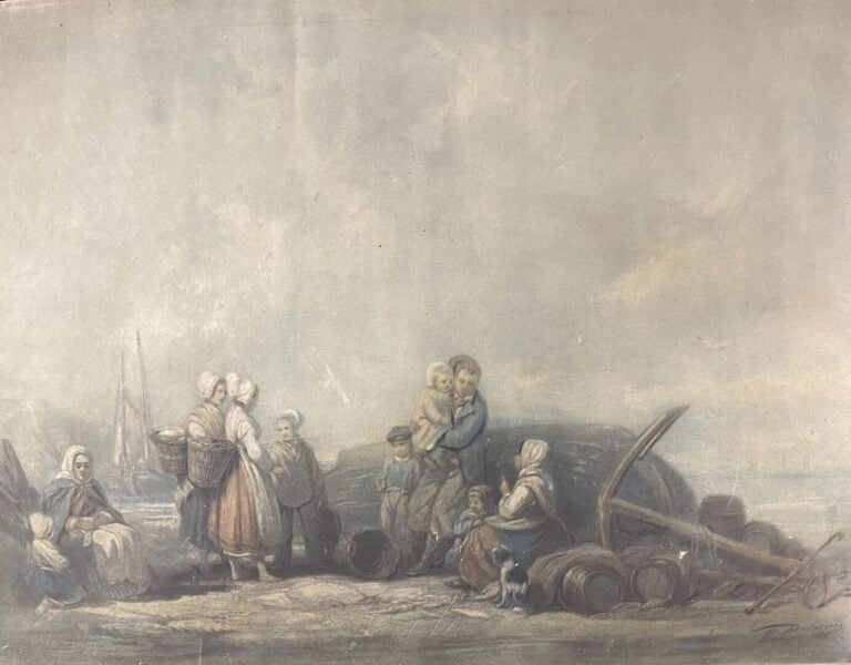 Lot de gravures encadrées dont scènes galantes, cavaliers, etc, et divers