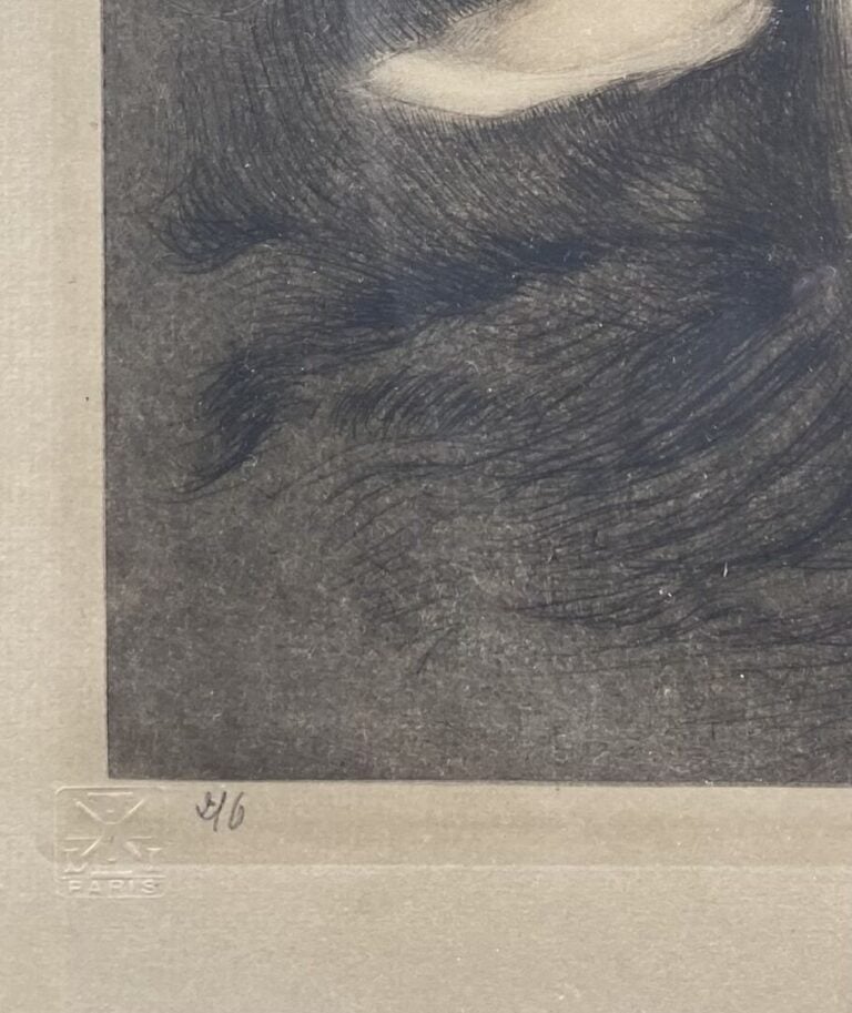 Louis ICART (1888-1950) - Jeune femme allongée - Lithographie en couleurs - Sig…
