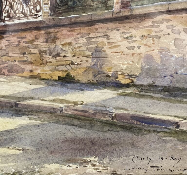 Louis TRINQUIER-TRIANON (1853-1922) - Marly- le-Roy - Aquarelle - Signé et situ…