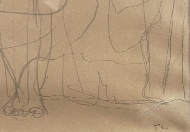 Pierre TAL COAT (1905-1985), attribué à - Personnages - Crayon sur papier - Mon…