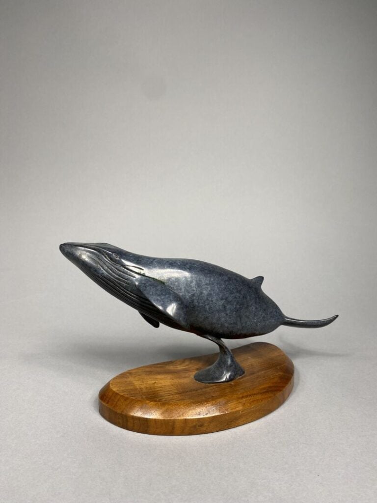Randy PUCKETT (1946) - Baleine bleue - Epreuve en bronze patiné - Signée, datée…