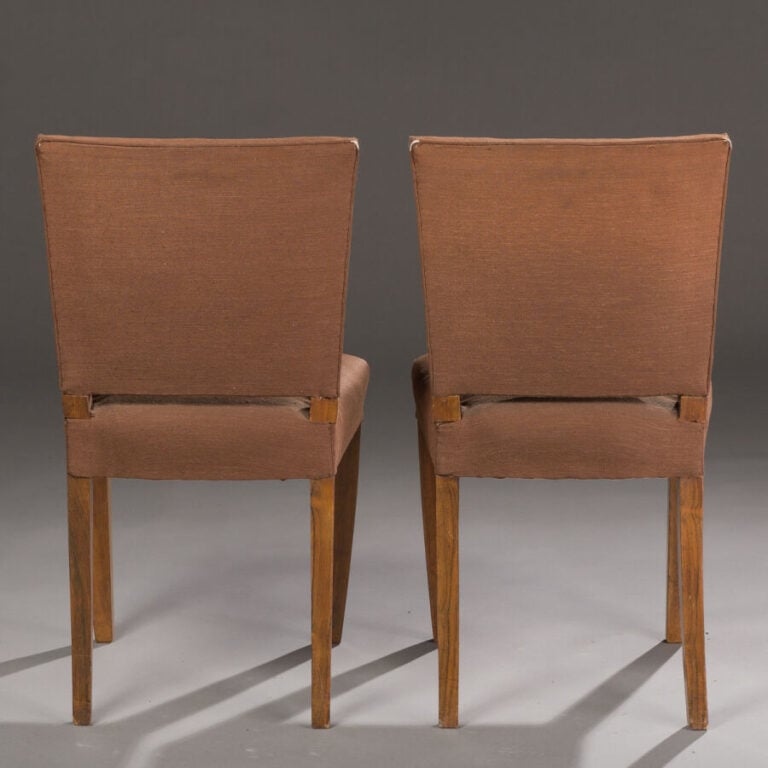 Travail Français - Dans le goût de Jacques ADNET - Paire de chaises en placage…