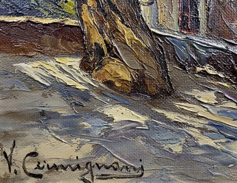 Vincent CERMIGNANI (1902-1971) - Les chouguettes (Port d'Antibes) - Huile sur p…
