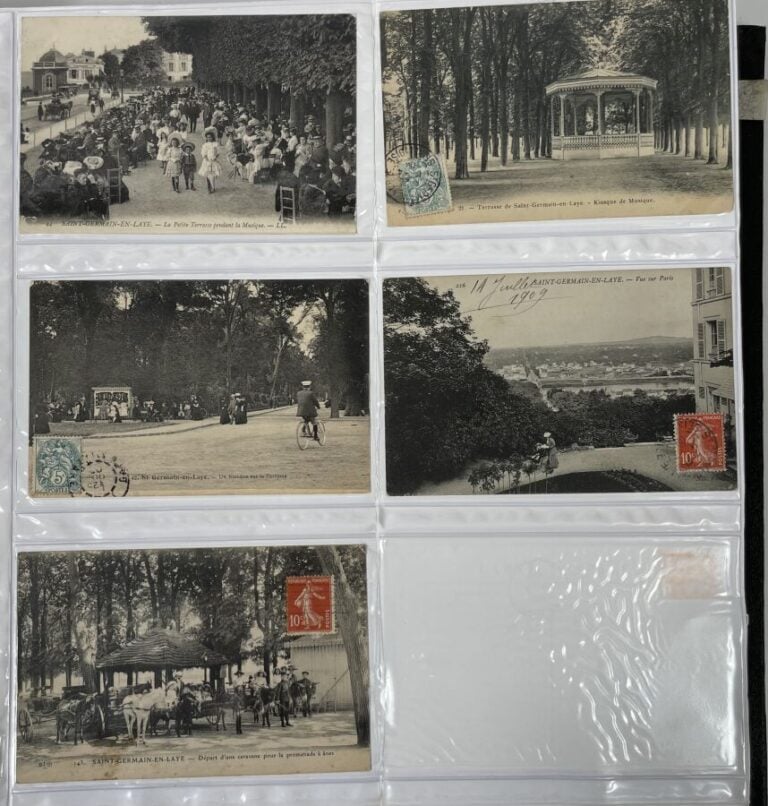 Album d'environ 600 cartes postales sur Saint Germain en Laye