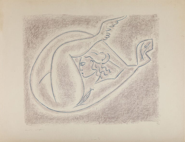 André MASSON (1896-1987) - Fragment d'un féminaire, 1955 - Lithographie en coul…