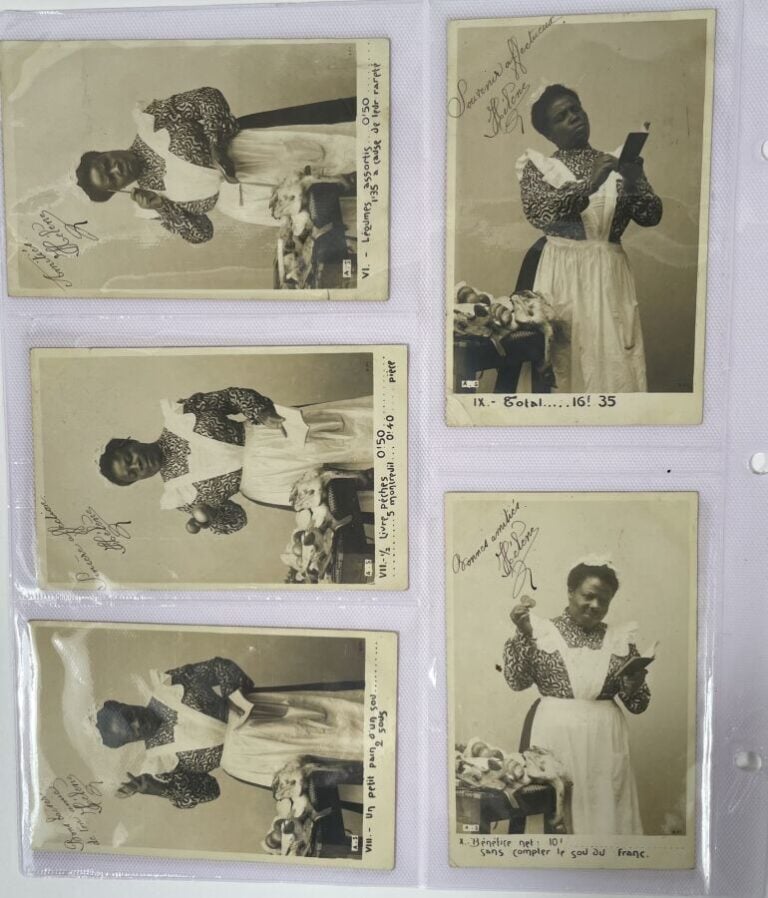 CARTES POSTALES. retour du marché et diseuse de bonne aventure