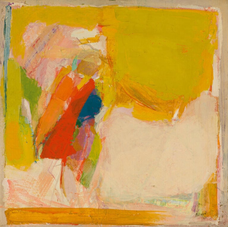 Chafik ABBOUD (1926-2004 - Composition, 1967 - Huile sur panneau d'aggloméré, s…