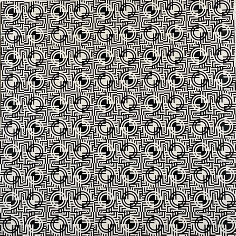 Composition forme noire et blanche - Collage de carreaux d&#039;acrylique sur papier…