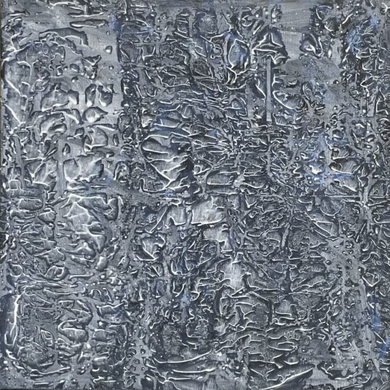 Composition goutte grise , 2013 - Acrylique et technique mixte sur toile, signé…