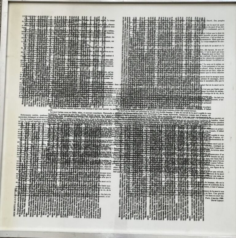 Des mots à la lettre, 4 janvier 1980 - Textes en quinconce, imprimée en sérigra…