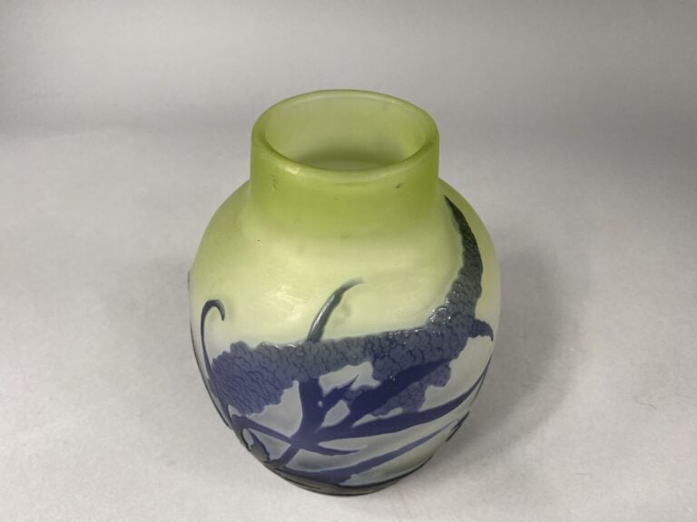Etablissements GALLE - Vase en verre doublé à décor dégagé à l'acide de motifs…
