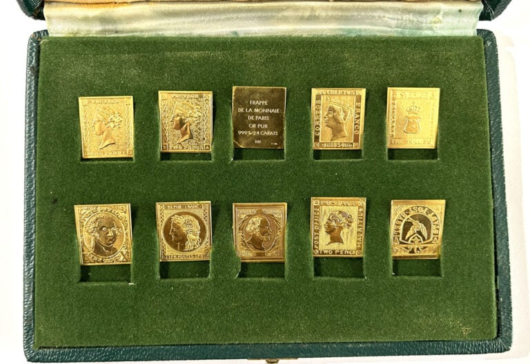 France - Monnaie de Paris - Coffret comportant dix répliques de timbres " Timbr…