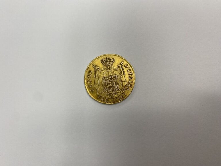 France - Napoléon Ier (1804-1814) - 40 Lire 1808 M - A : Tête nue à gauche de N…