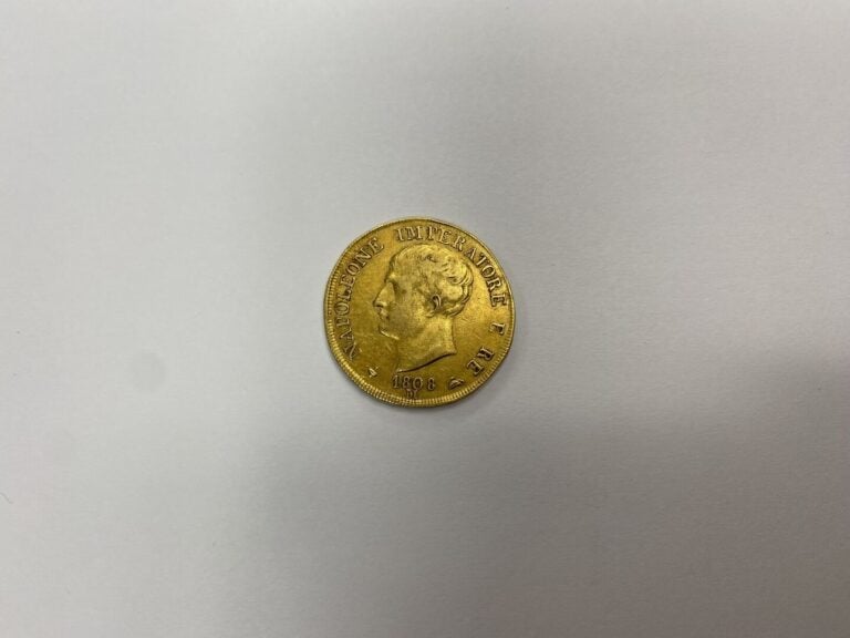 France - Napoléon Ier (1804-1814) - 40 Lire 1808 M - A : Tête nue à gauche de N…
