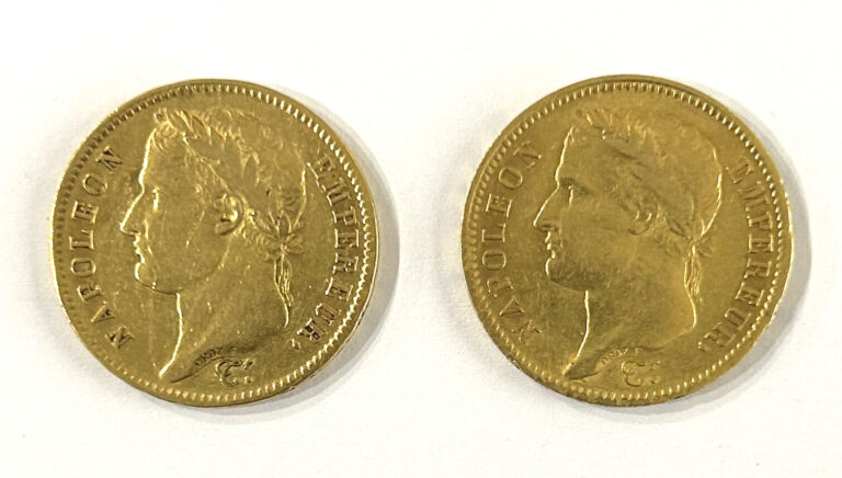 France - Napoléon Ier (1804-1814) - Lot de deux 40 Francs 1810 W et 1811 A - A…