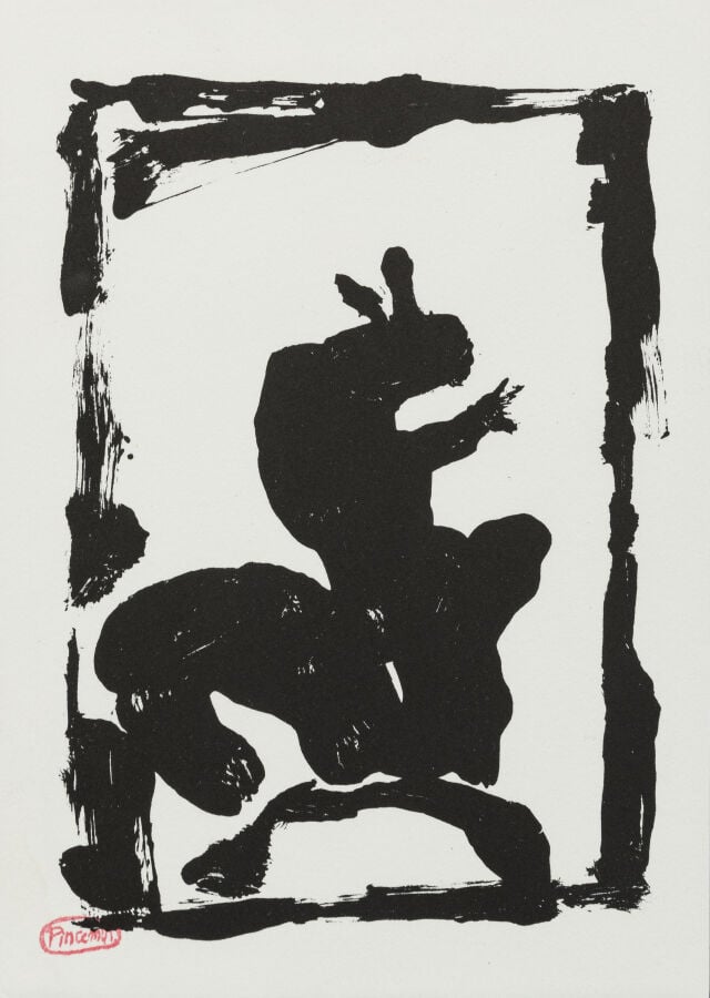 Jean- Pierre PINCEMIN (1944-2005) - Les Feuilles, Écureuil - 2 lithographies su…