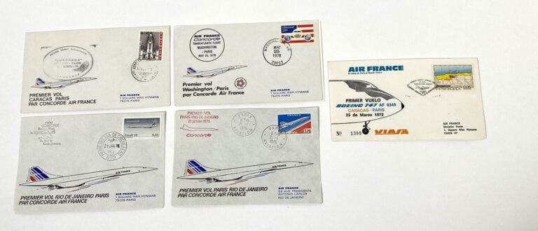 Lot d'enveloppes dont : - - Environ 9 enveloppes 1er jour Concorde A.F - Enviro…