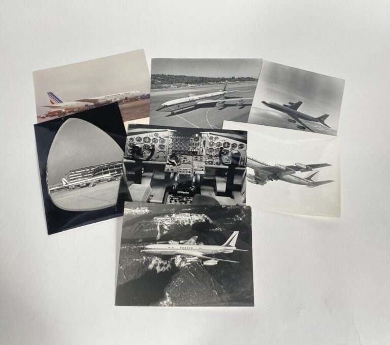 Lot de photos tirages argentiques Air France dont : - - Environ 6 tirages argen…