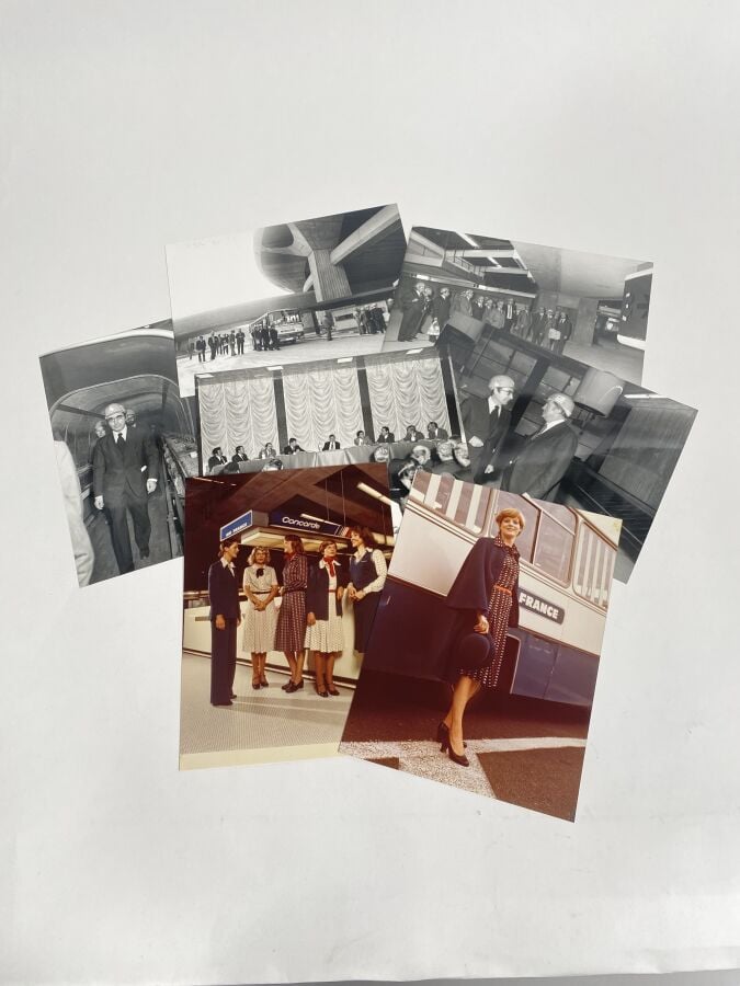 Lot de photos tirages argentiques Air France dont : - - Environ 6 tirages argen…