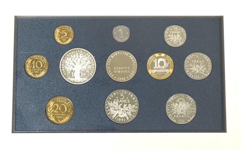MONNAIE DE PARIS - Coffret "série de pièces Françaises courantes 1991 - Qualité…