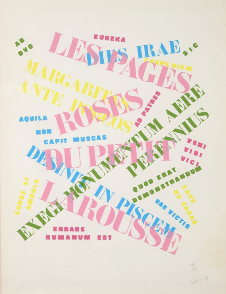 SERGE III (1927-2000) - Les pages roses du petit Larousse - Sérigraphie - Signé…