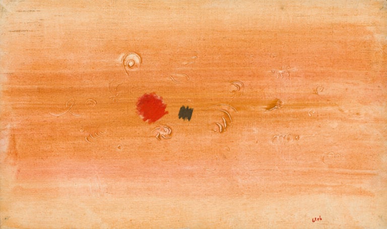 Thomas GLEB (1912-1991) - Etrangère en visite, 1964 - Huile sur toile, signée e…