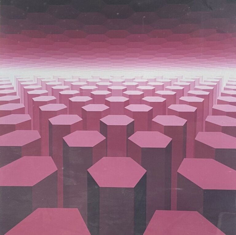 YVARAL (1934-2002) - Composition - Lithographie, épreuve d'artiste - Signée en…