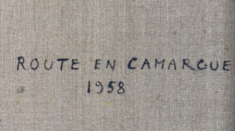 Yves BRAYER (1907-1990) - Route en Camargue - Huile sur toile, signée en bas à…