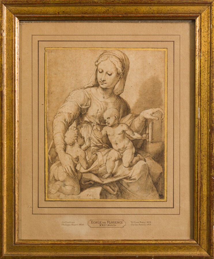 Attribué à Bartolomeo NERONI dit il RICCIO (Sienne v.1505 - 1571) - Vierge à l'…