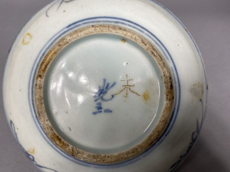 Chine/ Vietnam - Ensemble de deux assiettes en porcelaine bleu blanc à décor po…