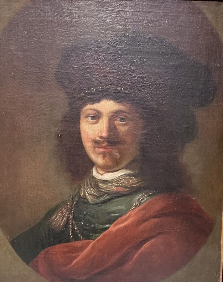 Ecole ALLEMANDE du XVIIIème siècle, d'après Govaert FLINCK - Portrait d'homme à…
