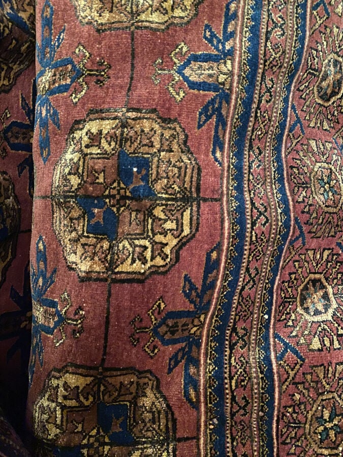 Grand tapis à motifs géométriques